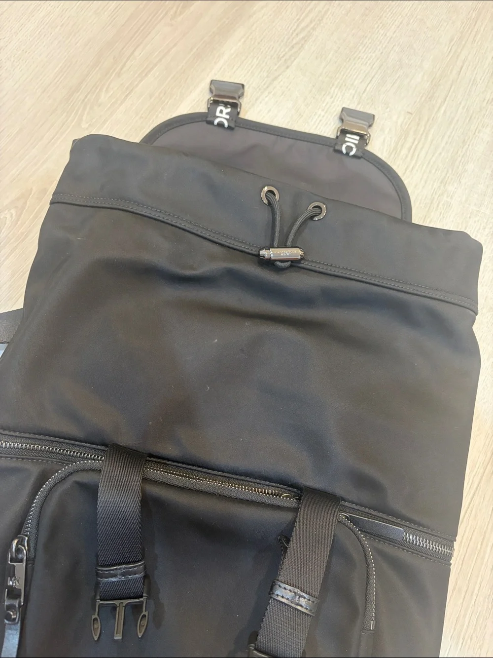 Michael Kors Black Nylon Logo Strap Backpack
